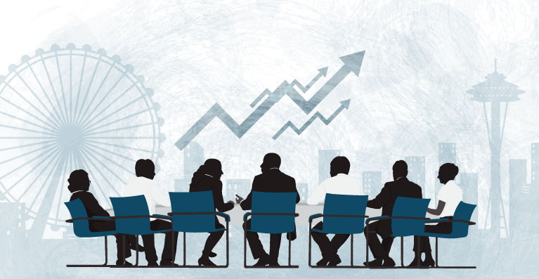 Blog-image_-MINI-BUDGET-2022 business people sitting in front of a london skyline
